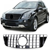 Grila radiator sport neagra lucioasa cromata, potrivita pentru Mercedes M-Class ML W164 08-11 Performance AutoTuning