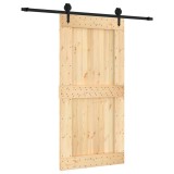 Cumpara ieftin Usa glisanta cu set feronerie, 100x210 cm, lemn masiv de pin