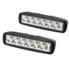 Set 2 Proiectoare LED Auto Offroad 18W, 12V-24V, 1320 Lumeni, 16 cm, BZRSH