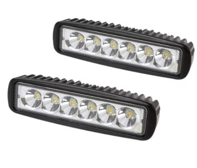 Set 2 Proiectoare LED Auto Offroad 18W, 12V-24V, 1320 Lumeni, 16 cm, BZRSH foto