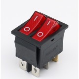 Buton dublu cu 2 pozitii, 6 pini, KCD4