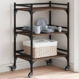 Cumpara ieftin Cărucior de bucătărie, stejar maro 50x35x75,5 cm lemn prelucrat