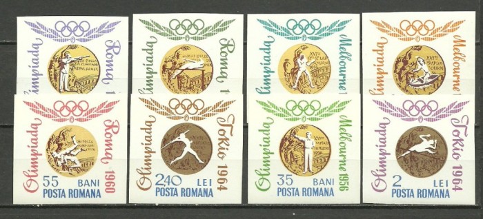 1964 - Medalii olimpice, serie nedantelata neuzata