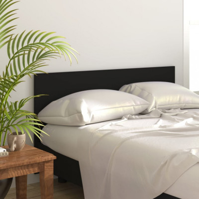 vidaXL Tăblie de pat, negru, 160x1,5x80 cm, lemn prelucrat foto