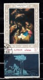 A10 ZZC 92 - Colita foarte veche - Ajman - picturi - bloc dantelat, Arta, Stampilat