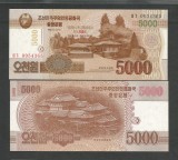 COREEA DE NORD 5000 5.000 WON 2012 2013 UNC P-CS 18 pentru colectionari