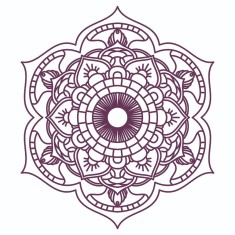 Sticker decorativ, Mandala, Mov, 60 cm, 7191ST foto