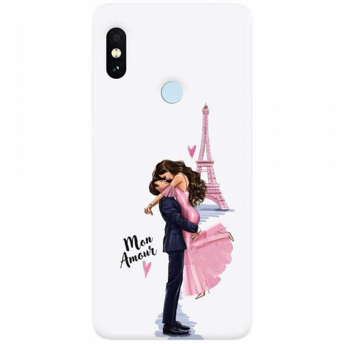 Husa silicon pentru Xiaomi Mi Max 3, Paris Love Mon Amour