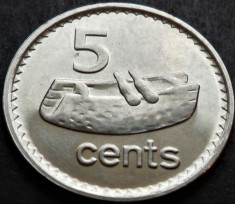 Moneda exotica 5 CENTI - INSULELE FIJI, anul 2010 * cod 4879