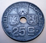 2.208 BELGIA WWII 25 CENTIMES 1946, Europa, Zinc