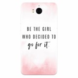 Husa silicon pentru Huawei Y5 2017, Quotes Pink
