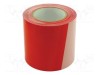 Bandă avertizare albă-roșie SOLID TOOLS 100m x 80mm