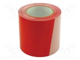 Bandă avertizare albă-roșie SOLID TOOLS 100m x 80mm