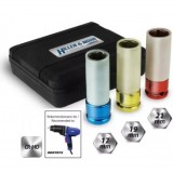 Dedra Set 3 Tubulare Impact pentru jenti aluminiu, 85mm, 17-21mm - 5902628172525