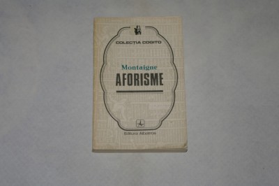 Aforisme - Montaigne - 1977 foto