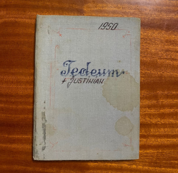 Patriarhul JUSTINIAN - Carte de TEDEUM Doxologii (1950) - FOARTE RARA!