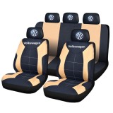 Set Huse Scaune Universale Compatibile cu Volkswagen &ndash; Negru/Crem