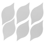 Oglinzi decorative autocolante acrilice, formă picătură, 15 cm, set 6 buc, argintiu, CMCLASS