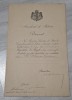 Brevet pt Medalia Barbatie si Credinta cls 1 pt civili 1913 pe foaie dubla. Rar