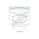 Set placute frana Icer 181048, parte montare : Punte Fata