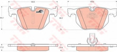 Set placute frana,frana disc BMW Seria 6 (E63) (2004 - 2010) TRW GDB1727 foto