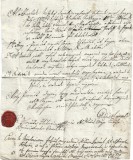 A3032N Act din anul 1820, T&acirc;rgu Lăpuș, Maramureș, cu sigiliu &icirc;n ceară roșie