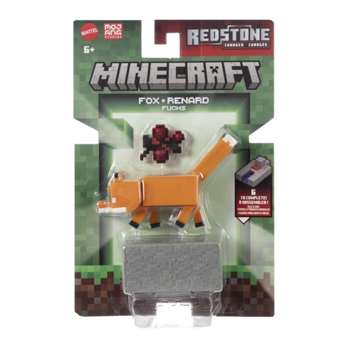 MINECRAFT CRAFT A BLOCK FIGURINA FOX 8CM