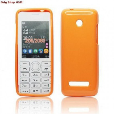 Husa silicon Jelly Nokia 206 Orange foto
