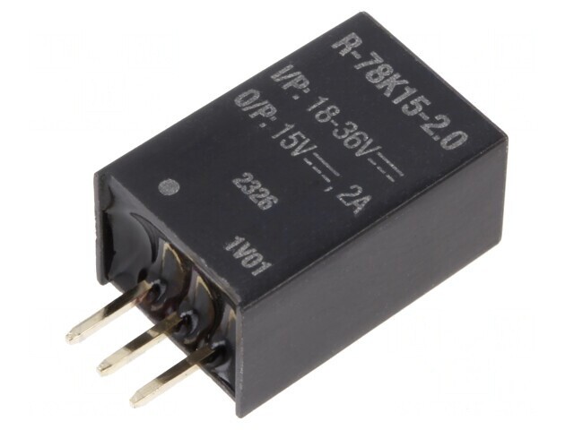Convertor DC/DC 18-36V la 15V 2A SIP3 THT