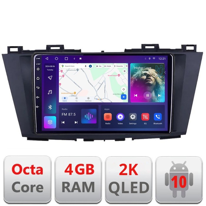Navigatie Mazda 5 2010- C-117 Android Octa Core Ecran 2K QLED GPS 4G 4+32GB 360 KIT-117+EDT-E409-2K CarStore Technology