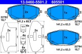 ATE 13.0460-5501.2 set placute frana,frana disc