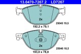 ATE 13.0470-7267.2 ATE Ceramic set placute frana,frana disc
