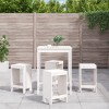 VidaXL Set de bar pentru grădină, 5 piese, alb, lemn masiv de pin 3157740