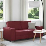 Canapea Loveseat vidaXL Roșu Vin 140 cm Piele Ecologică
