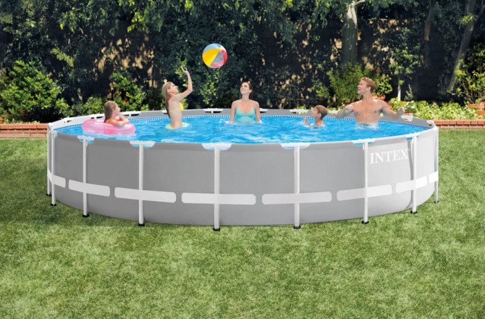 Piscina INTEX Familie Relaxare Rotunda Cadru Metal 610 x 132cm Pachet Complet