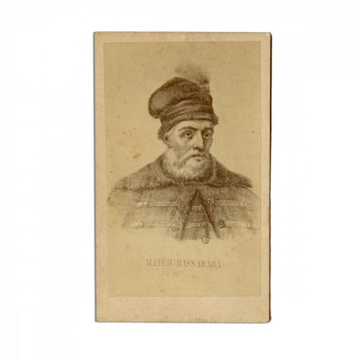 Matei Basarab, fotografie format carte-de-visite, atelier Theodor Glatz