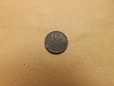 Olanda - Jeton / Token 10 Cents / Centi 1942 - GAS Geldrop (Zinc) foto