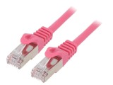 Patch cord Cat 6 F/UTP 3m RJ45 litat PVC roz - GEMBIRD