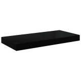 Cumpara ieftin Raft de perete suspendat, negru extralucios, 50x23,5x3,8 cm, MDF