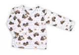 Tricou cu maneca lunga 100% bumbac (181005) Colectia &quot;Big Trucks&quot; 2021 Alb Marimea 56