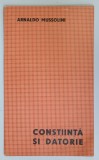 CONSTIINTA SI DATORIE , conferinta de ARNALDO MUSSOLINI , 1942