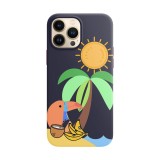 Husa compatibila cu Apple iPhone 13 Pro model Tropical Life, Silicon, TPU, Viceversa, Transparent, Carcasa