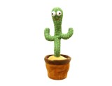 Jucarie interactiva Cactus Vorbitor si Dansator, dimensiune 32 cm, cu baterii incluse, danseaza si repeta ceea