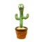 Jucarie interactiva Cactus Vorbitor si Dansator, dimensiune 32 cm, cu baterii incluse, danseaza si repeta ceea