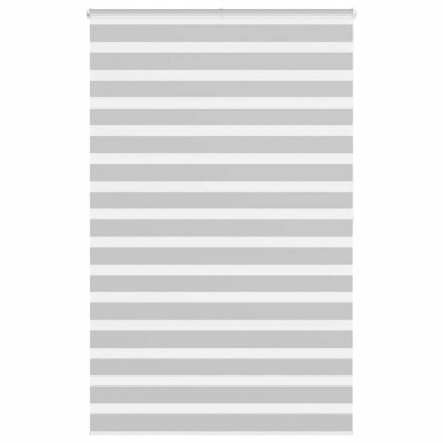 Jaluzea tip zebra gri deschis lățime țesătură 140,9cm poliester foto