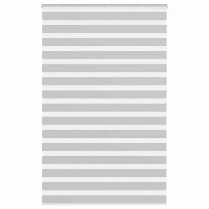 Jaluzea tip zebra gri deschis lățime țesătură 140,9cm poliester