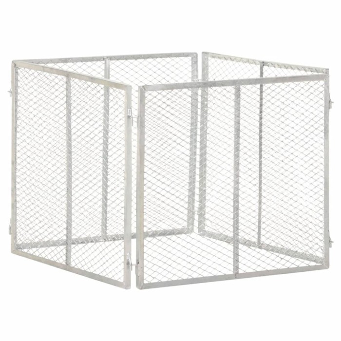 vidaXL Compostor de grădină, 85x85x70 cm, fier galvanizat