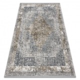 Covor TULS structural, franjuri 51323 Vintage, Cadru, Rozetă fildeş / gri , 120x170 cm