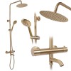 Coloana de dus cu termostat REA Lungo Gold Brush
