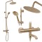 Coloana de dus cu termostat REA Lungo Gold Brush
